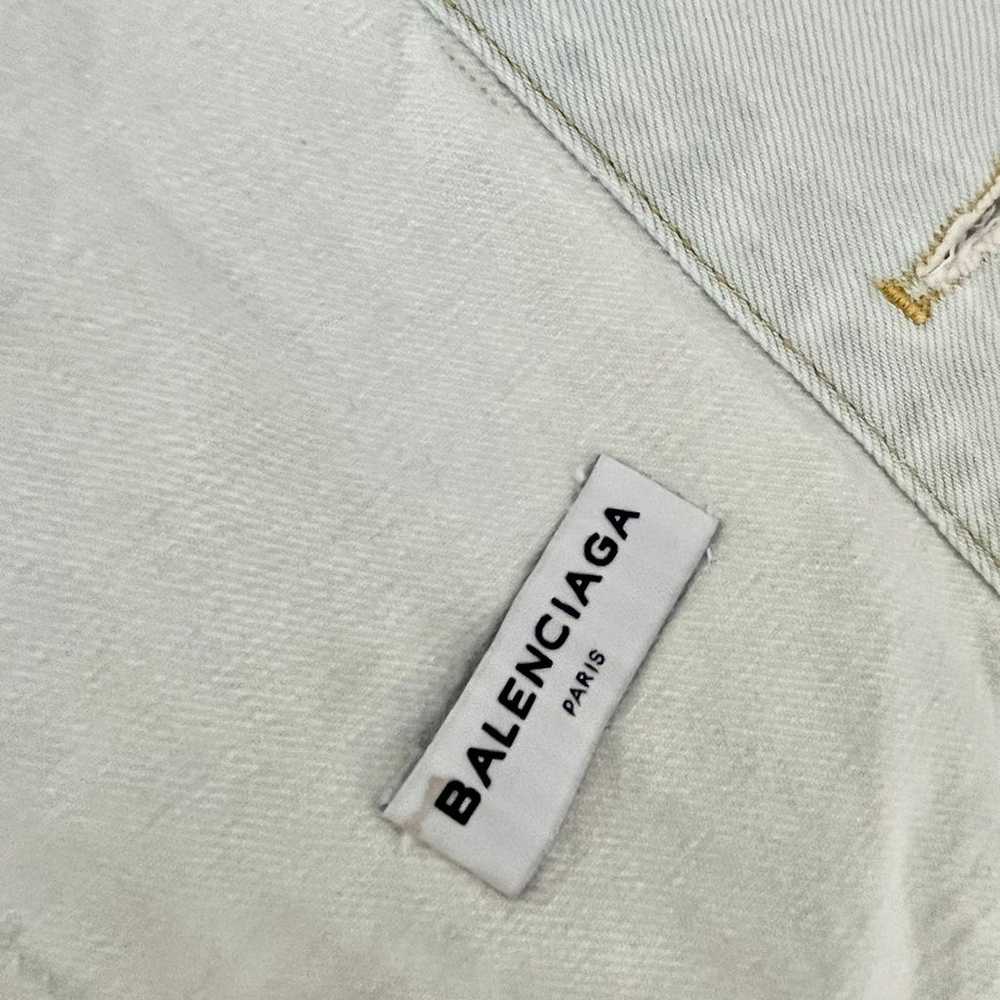 Balenciaga Pre-Fall Scarf Collar Demin Jacket siz… - image 10