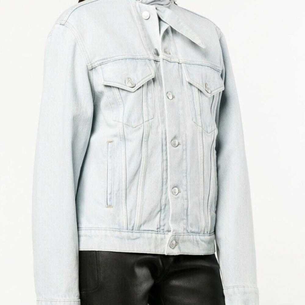 Balenciaga Pre-Fall Scarf Collar Demin Jacket siz… - image 4