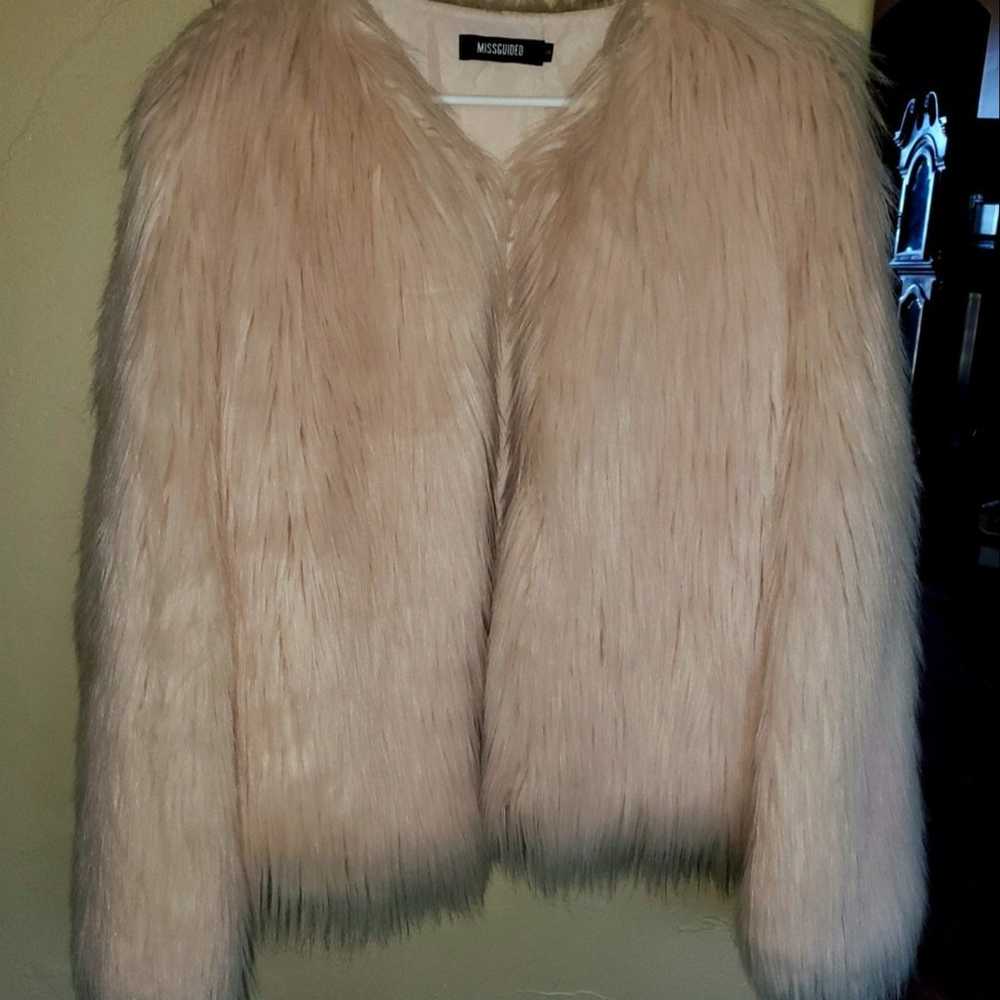 Pink Faux Mongolian Fur Coat - image 10