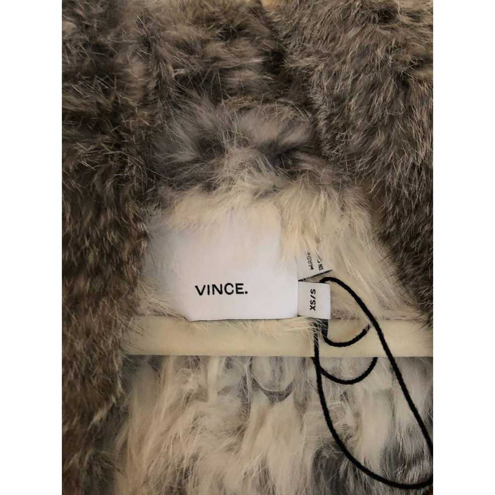 Vince Rex Rabbit Fur Vest Colorblock - image 4