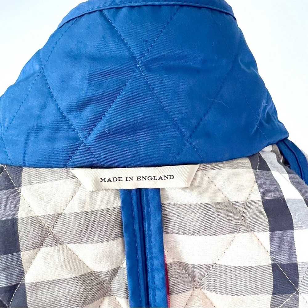 BURBERRY | Blue Quilted Snap Up Jacket Nova Check… - image 10