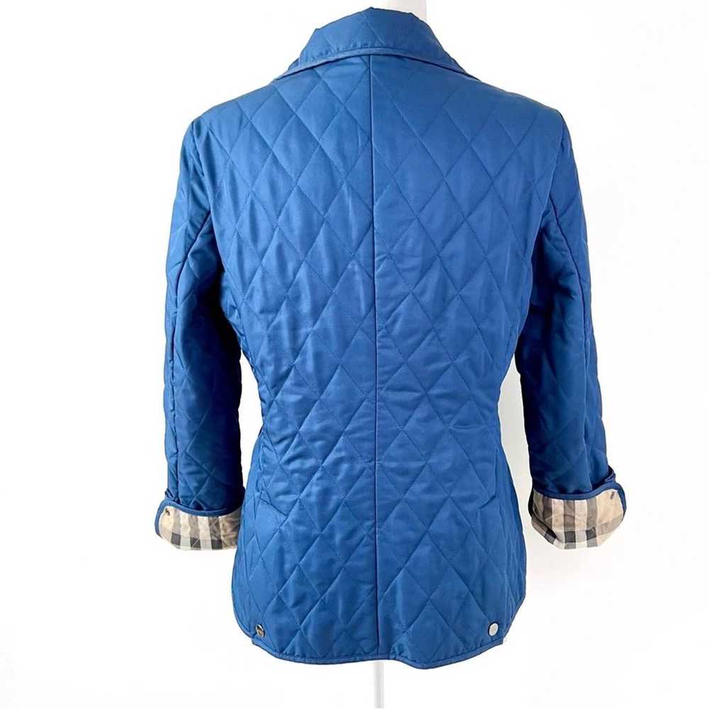 BURBERRY | Blue Quilted Snap Up Jacket Nova Check… - image 7