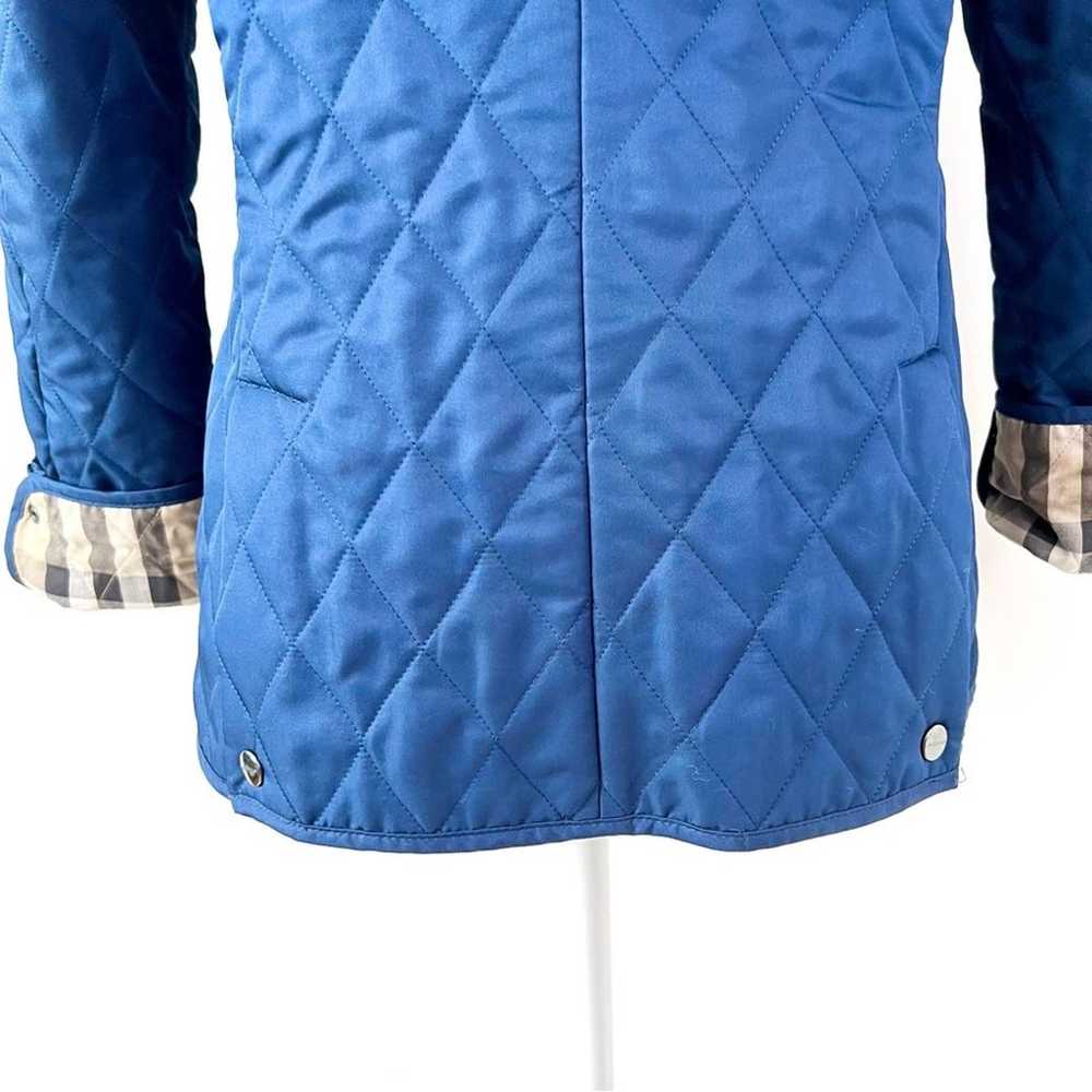 BURBERRY | Blue Quilted Snap Up Jacket Nova Check… - image 8