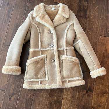 VTG Wilson’s suede & leather shearling rancher co… - image 1