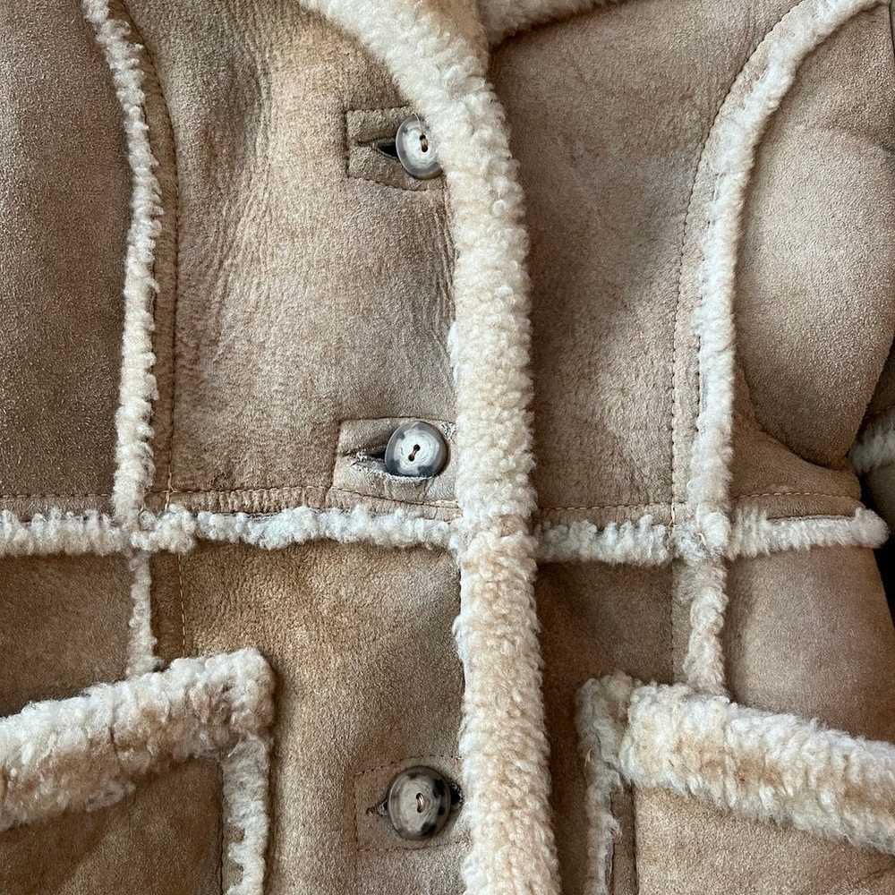 VTG Wilson’s suede & leather shearling rancher co… - image 2