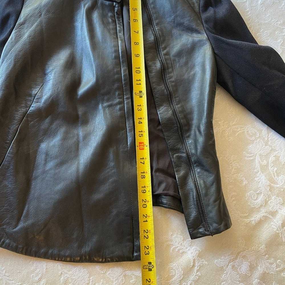 RAG & BONE Black Leather Jacket Asymmetrical Zipp… - image 10