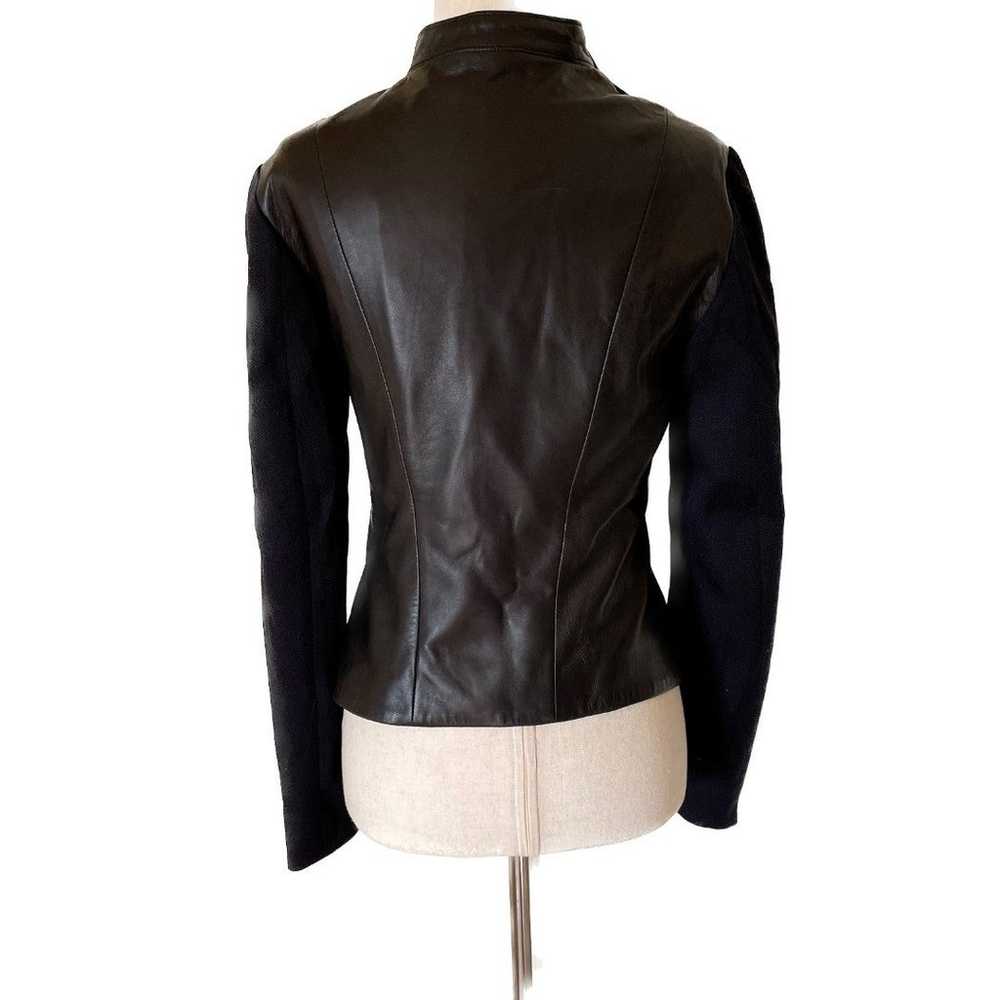 RAG & BONE Black Leather Jacket Asymmetrical Zipp… - image 4