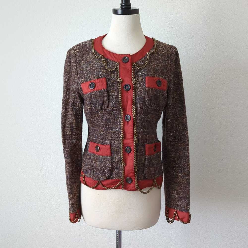 Moschino Cheap and Chic Women's Tweed Jacket 42 8… - image 11