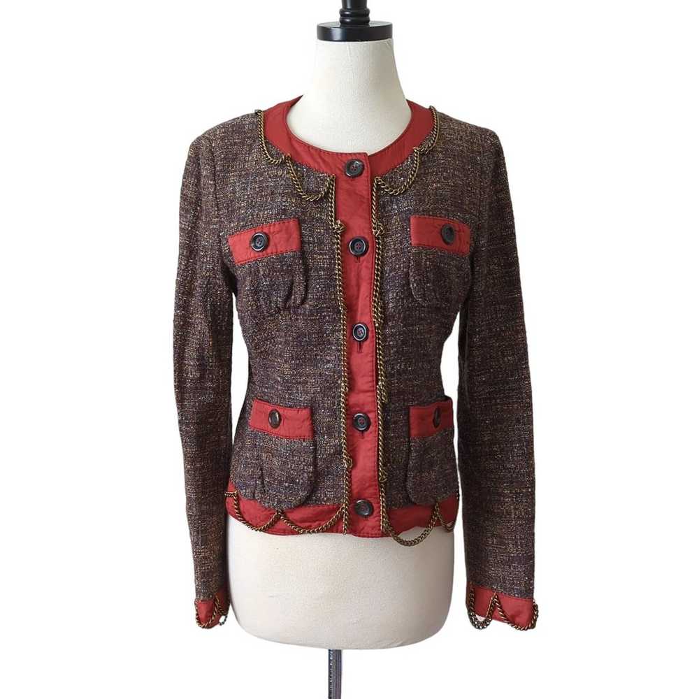 Moschino Cheap and Chic Women's Tweed Jacket 42 8… - image 4