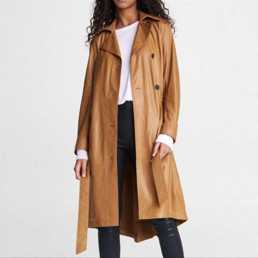 Rag and Bone Classic Leather Trench Coat - image 2