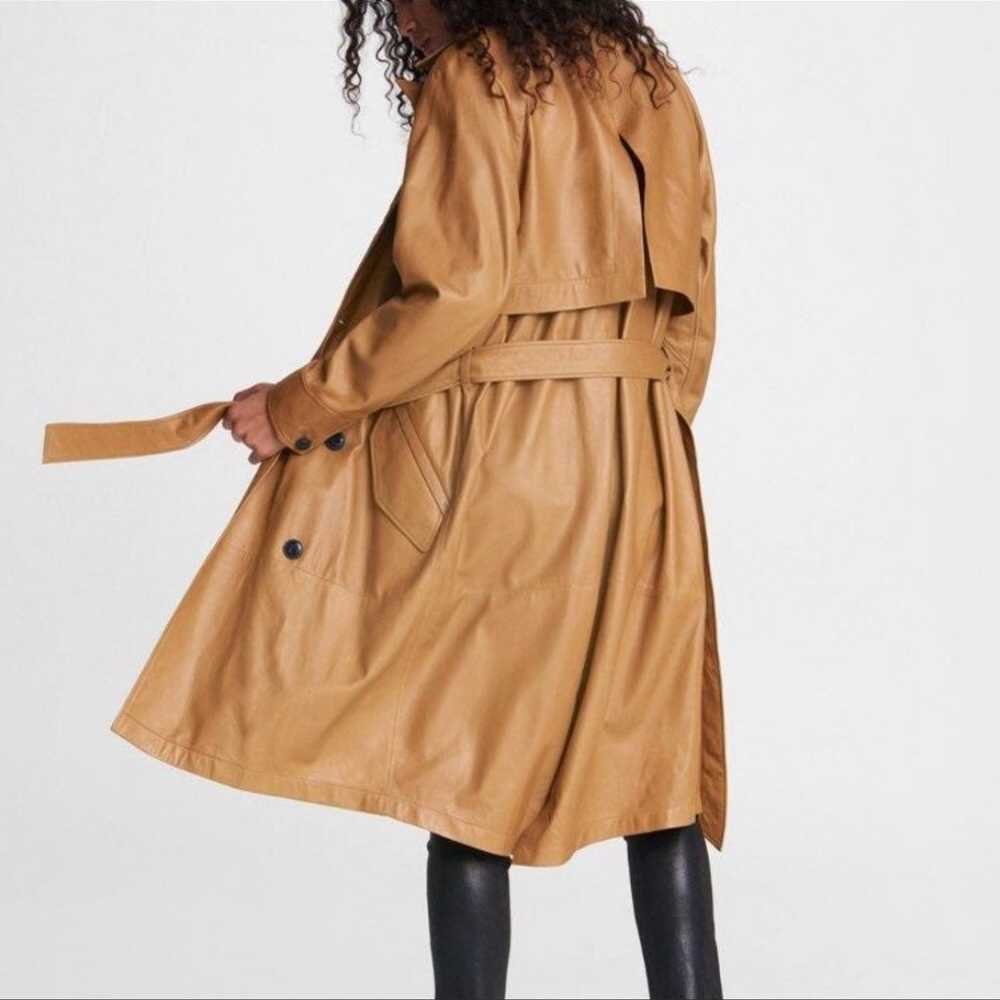 Rag and Bone Classic Leather Trench Coat - image 3