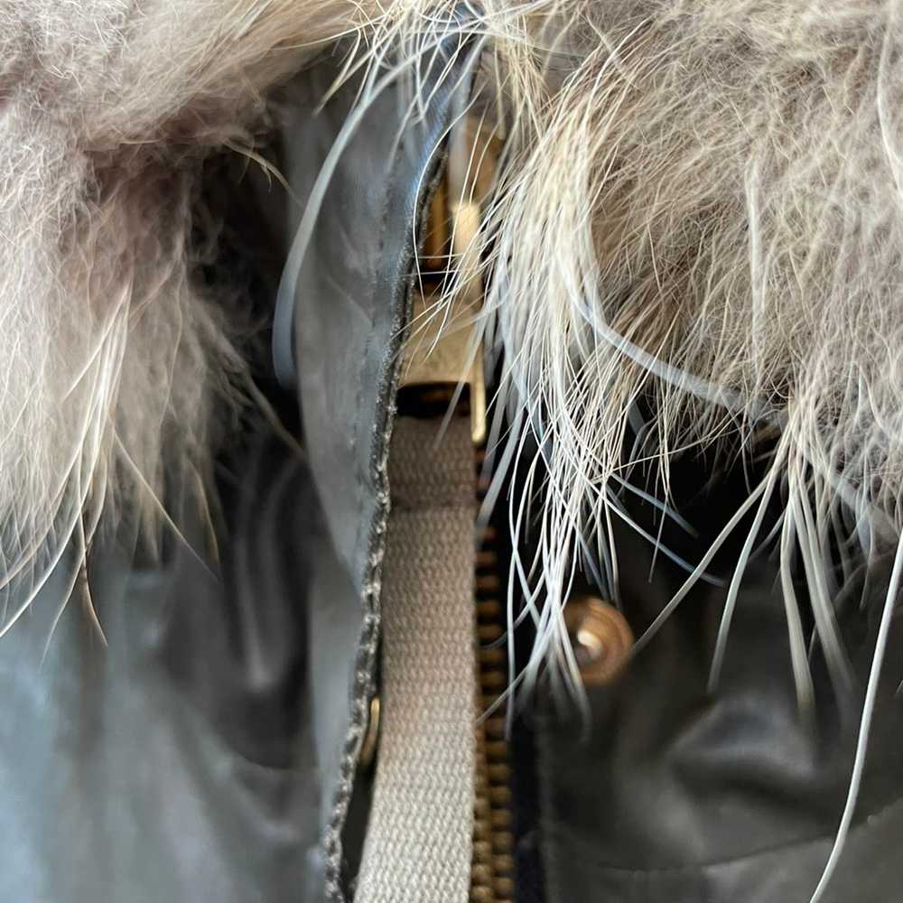 SAM. New York Green Fur Trim Hoodie Parka Jacket - image 7