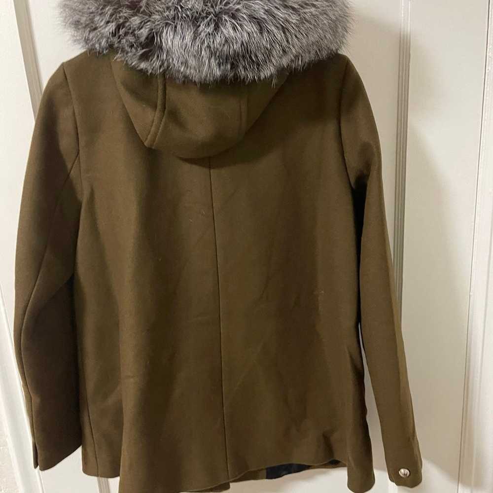 Zara jacket with silver fox trimmed hood - image 2