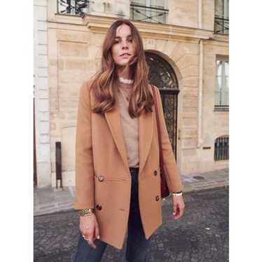 Sezane double breasted coat in camel color - image 1