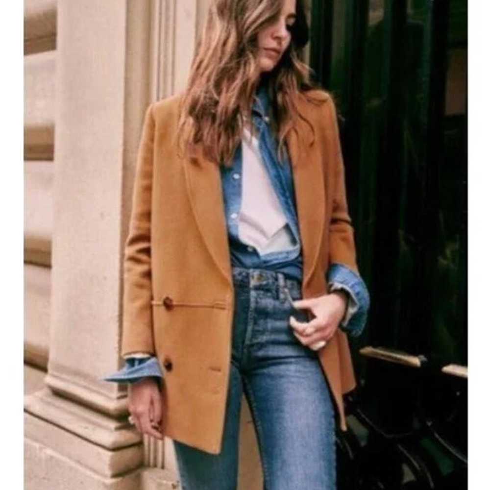 Sezane double breasted coat in camel color - image 5