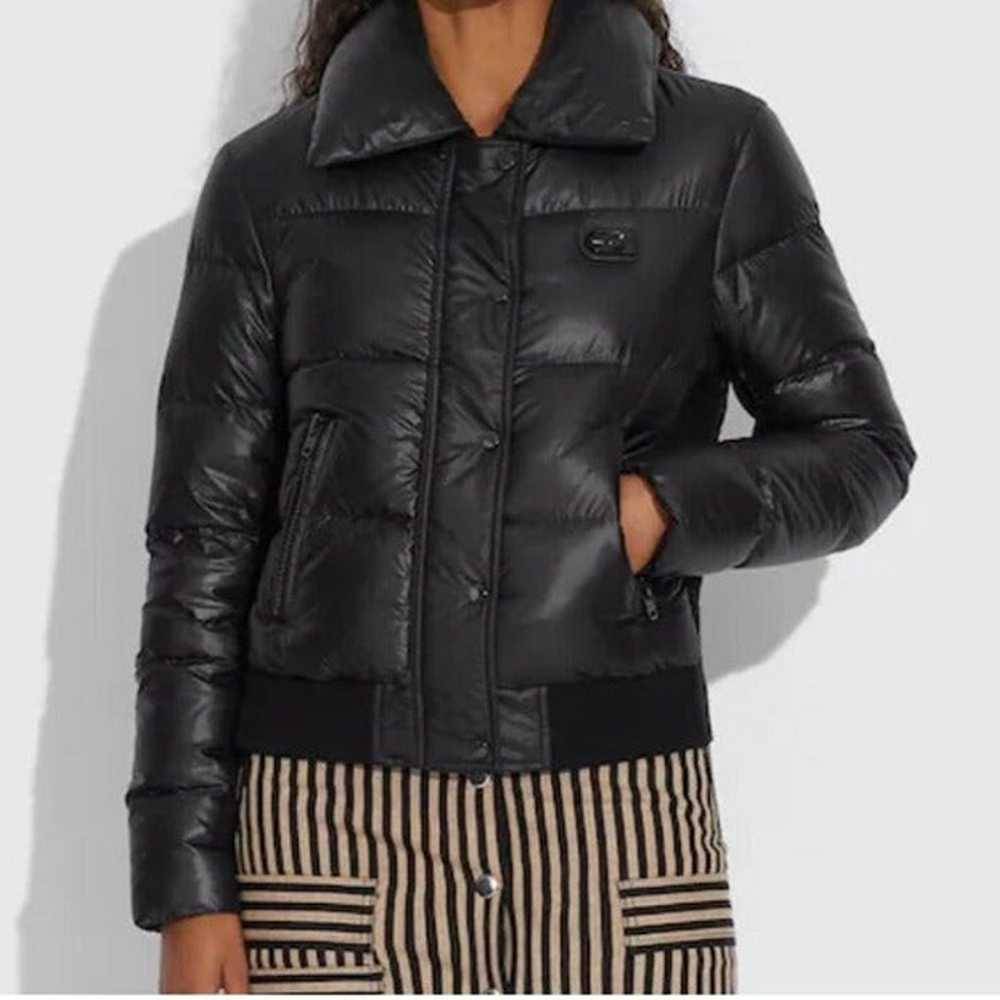 Coach black puffer jacket  with fur - image 2