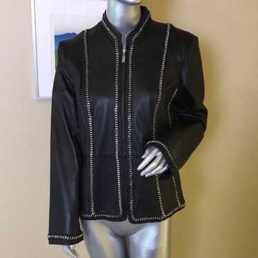 Pamela McCoy Couture | Black Leather Jacket Whipst