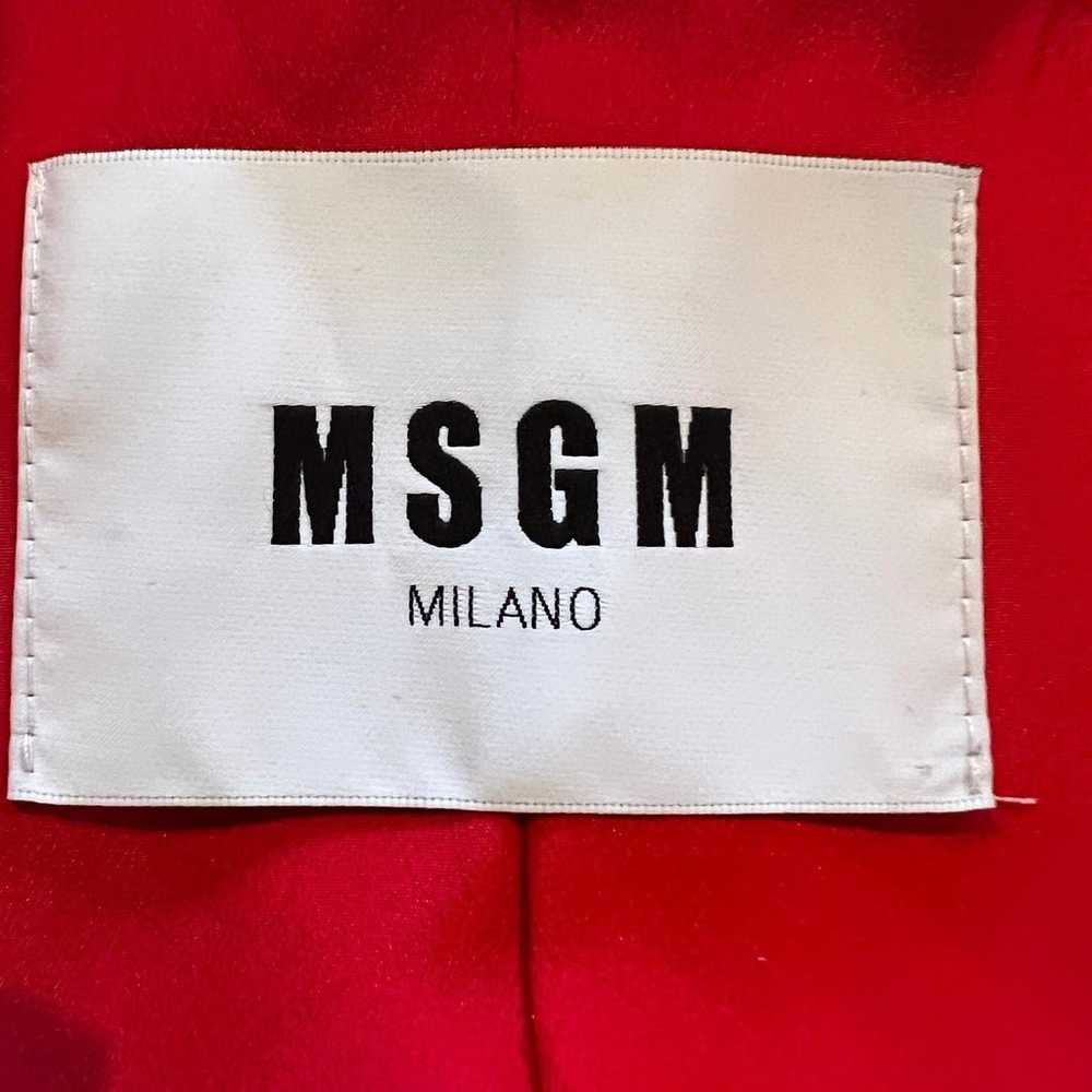 MSGM Milano FAUX GLOSSED-LEATHER TRENCH COAT IN R… - image 12