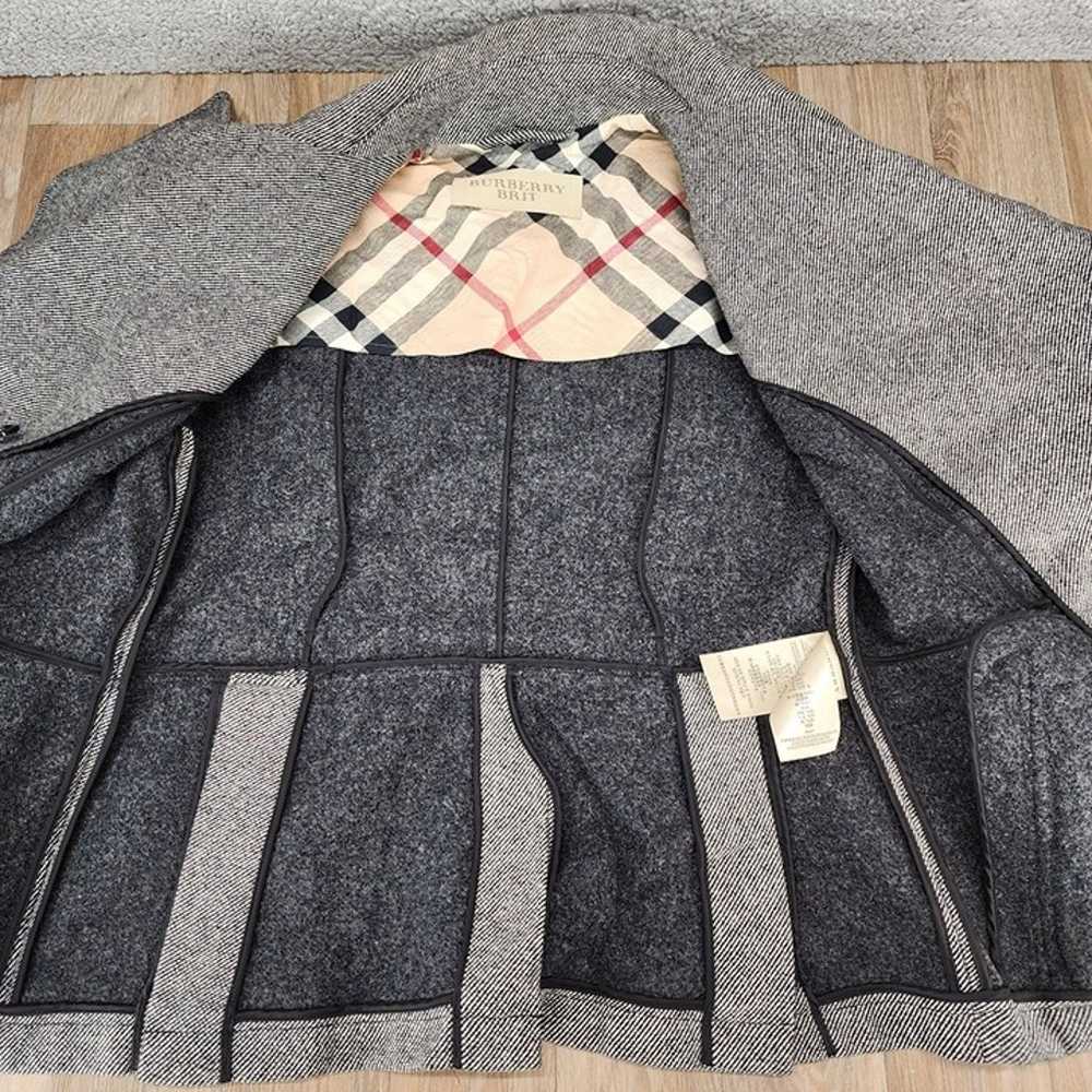 Burberry Brit Women's Large Gray Wool Blend Doubl… - image 9