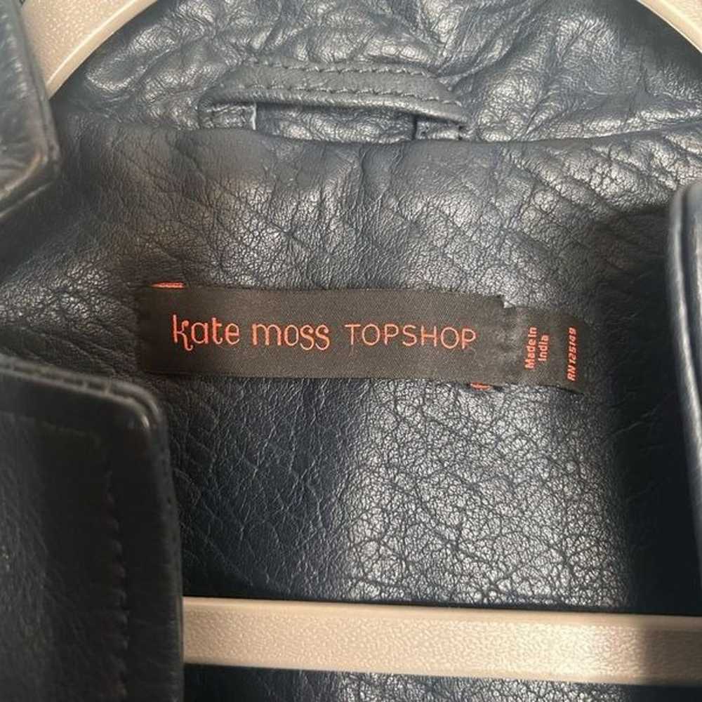 Topshop X Kate Moss Fringe leather Moto Jacket - image 7