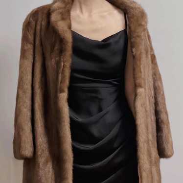 Petite Genuine Mink Fur Coat - image 1