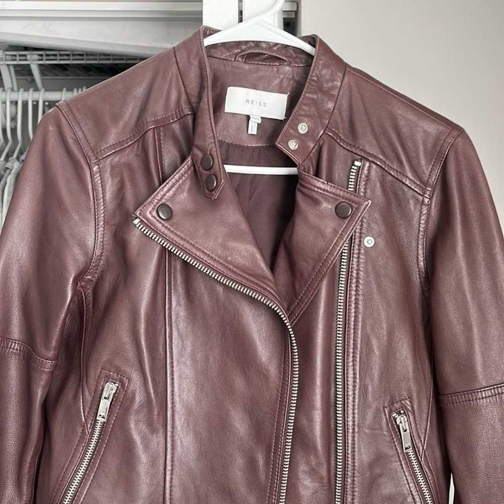 Reiss Brown Leather Jacket, worn once - image 3