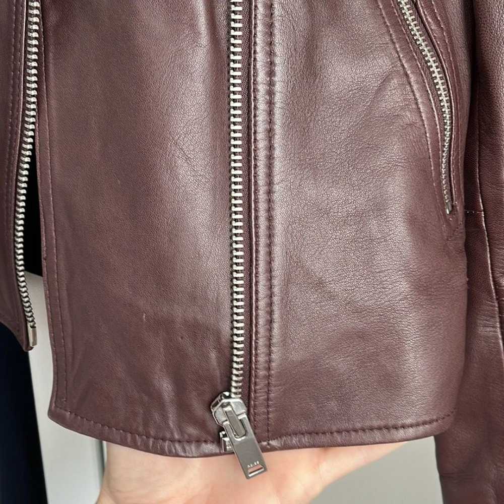 Reiss Brown Leather Jacket, worn once - image 5