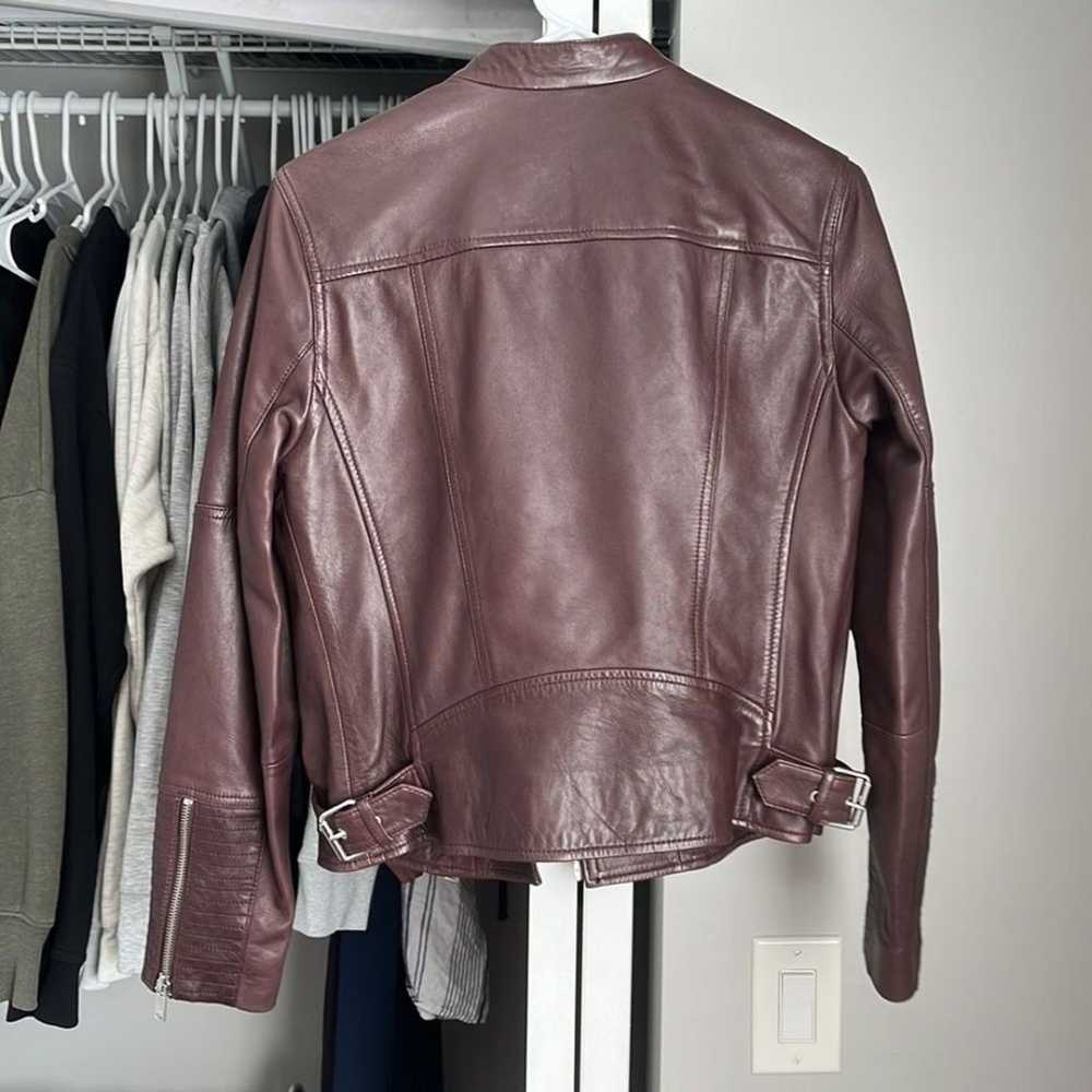 Reiss Brown Leather Jacket, worn once - image 7