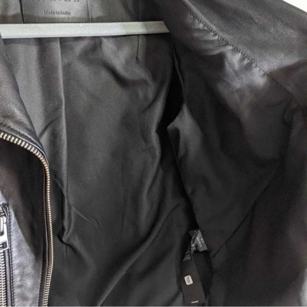 NEW All Saints Balfern Leather Biker Jacket Black - image 11