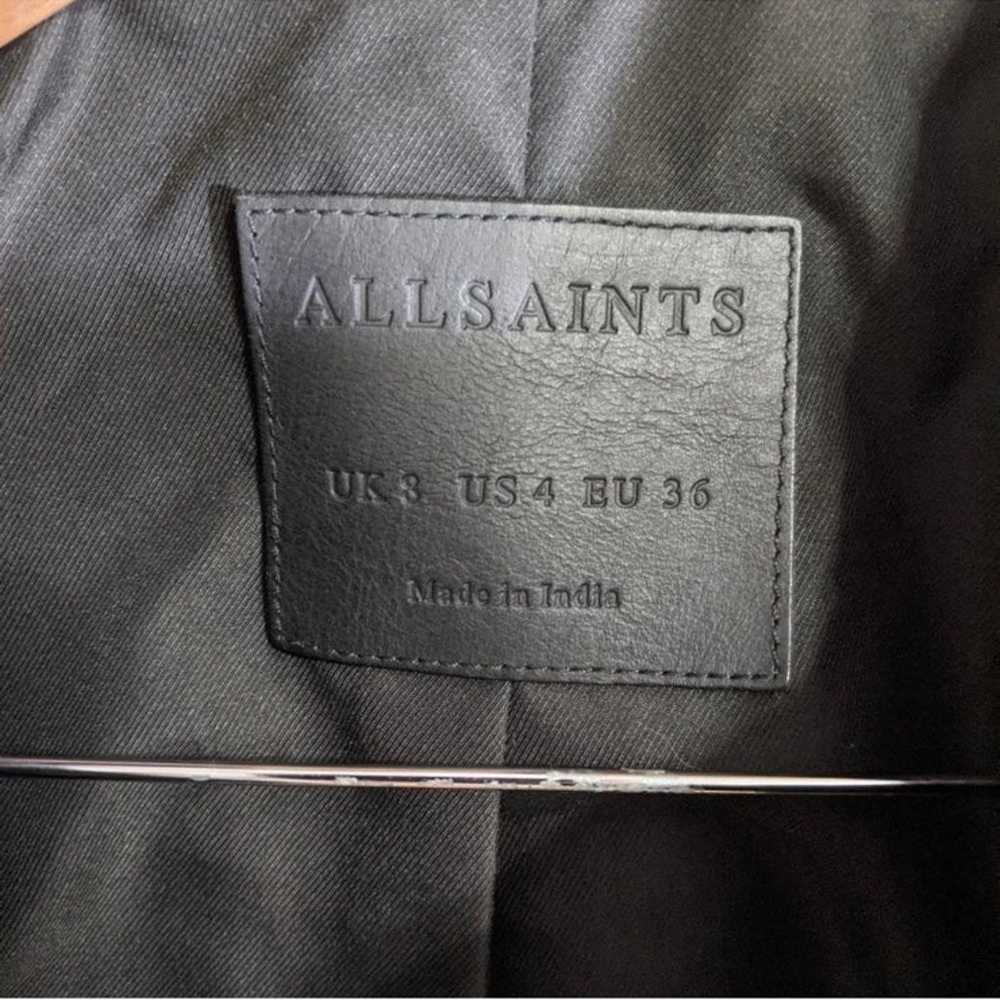 NEW All Saints Balfern Leather Biker Jacket Black - image 6