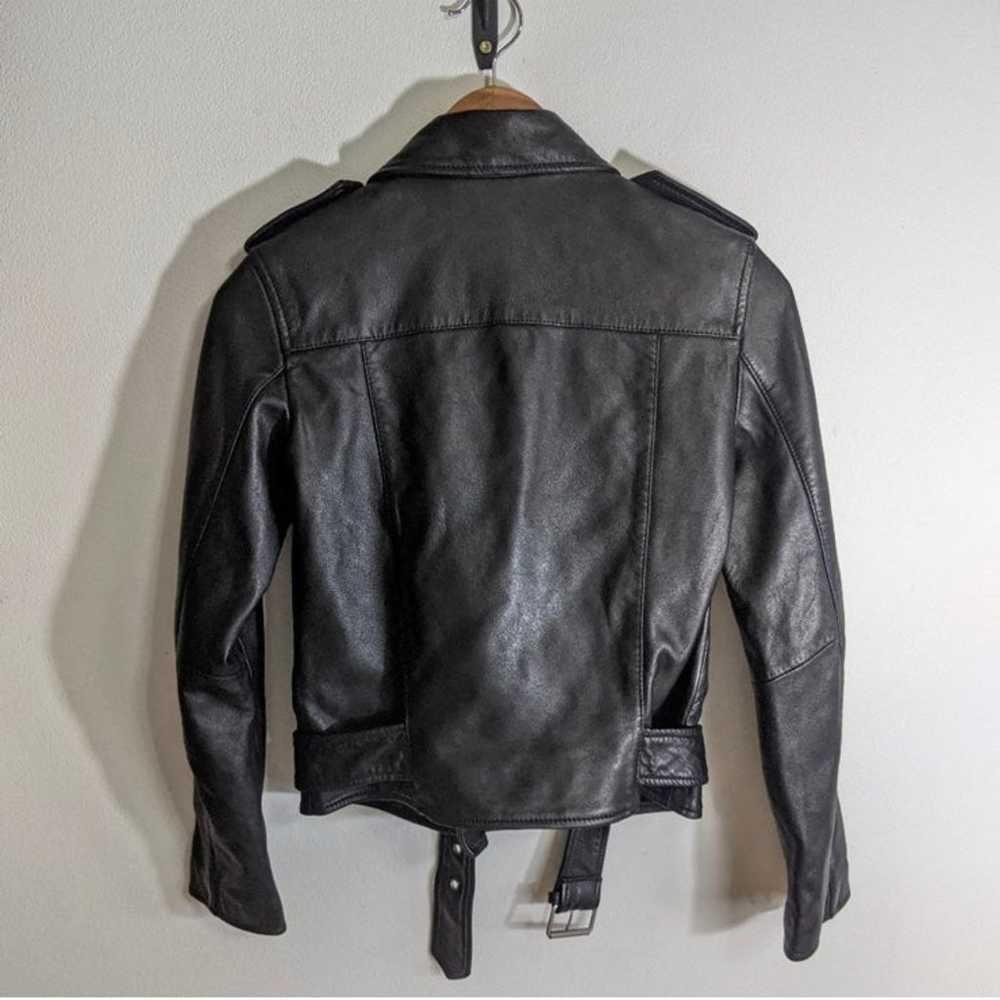 NEW All Saints Balfern Leather Biker Jacket Black - image 7