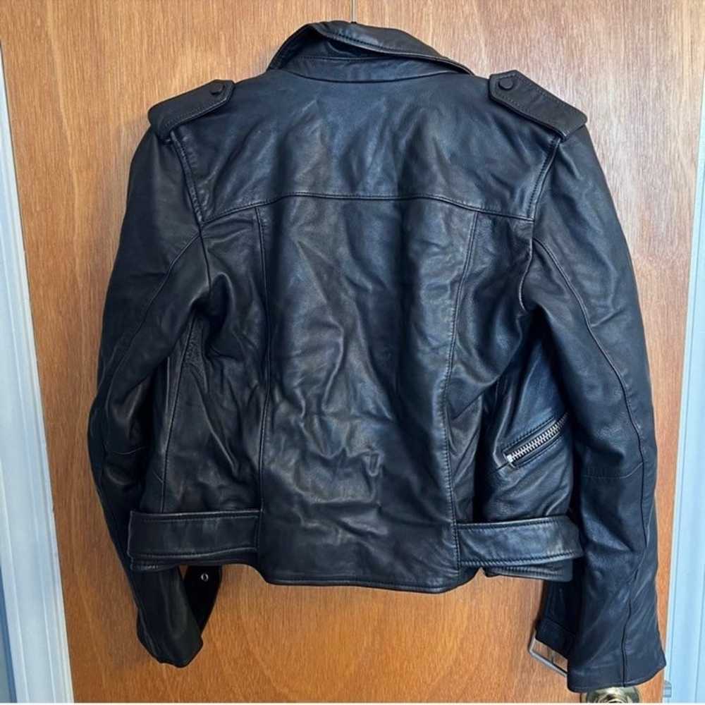 AllSaints Balfern Leather Biker Jacket in Black - image 5