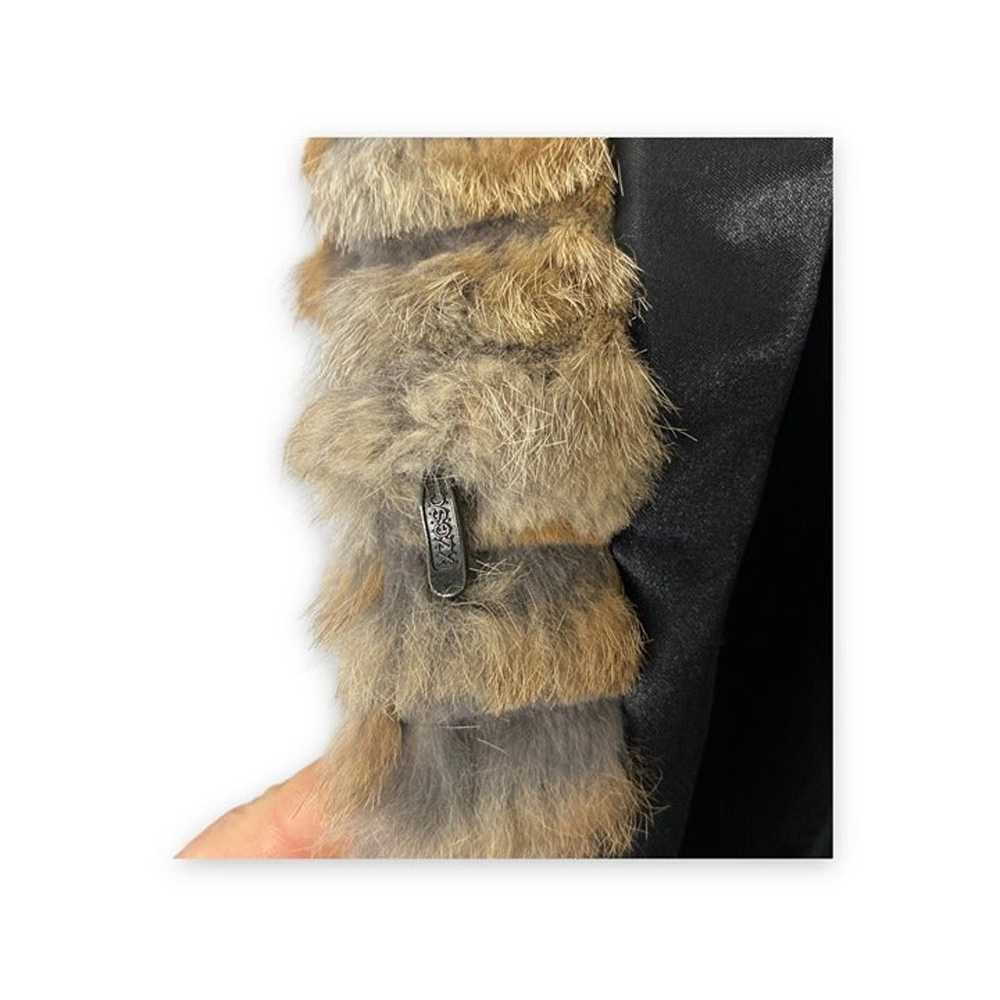 Peri Luxe Sculpted Rabbit Fur, Belted, Cap Sleeve… - image 6