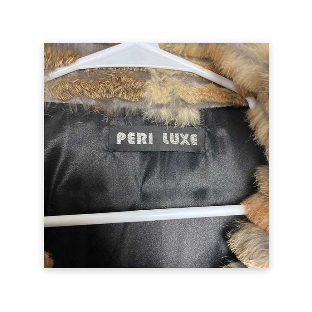 Peri Luxe Sculpted Rabbit Fur, Belted, Cap Sleeve… - image 7