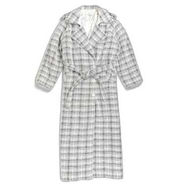 L ACADEMIE Alaia Tweed Belted Wrap Trench Coat in… - image 1