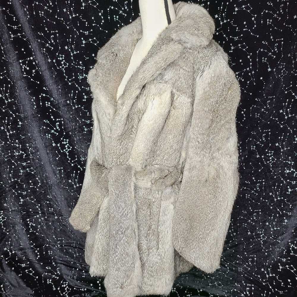 Vintage Genuine Rabbit Fur Coat - image 3