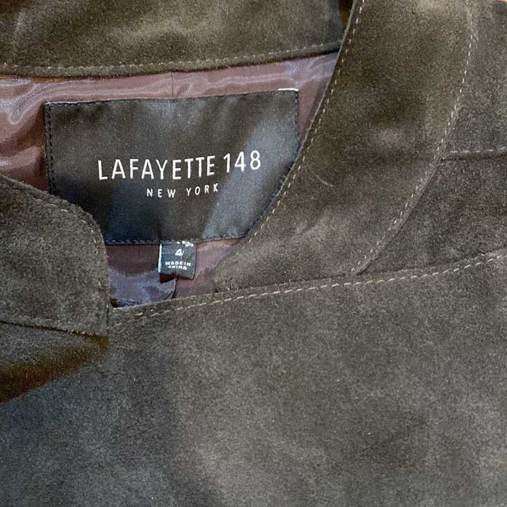 Lafayette 148 New York moto suede leather jacket - image 2