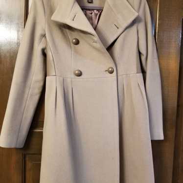 badgley mischka wool leather coat