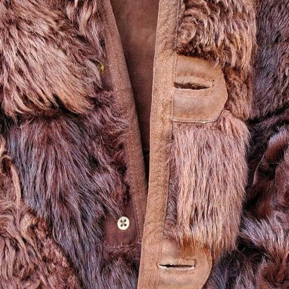Penny Lane Shearling Coat 10 12 Chocolate Brown S… - image 10