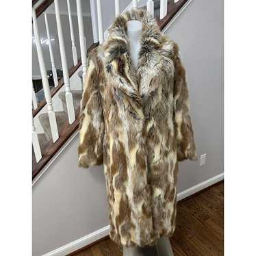 NILI LOTAN Animal Print Faux Fur Coat Medium