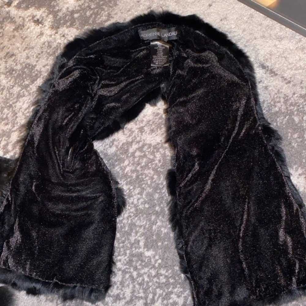 Fur Luxury set  Fur Vest & Scarf black
Adrienne L… - image 11
