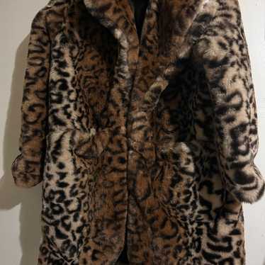 Gibson Latimer Leopard Faux fur coat - image 1