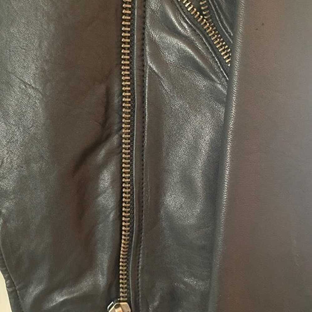 Madewell Washed Leather Motorcycle Jacket Size M … - image 4