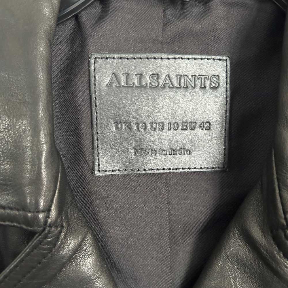 All Saints NEW Dalby Leather Biker Jacket M - image 9
