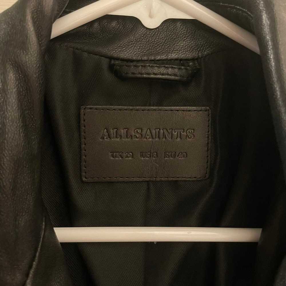 allsaints balfern leather biker jacket - image 6