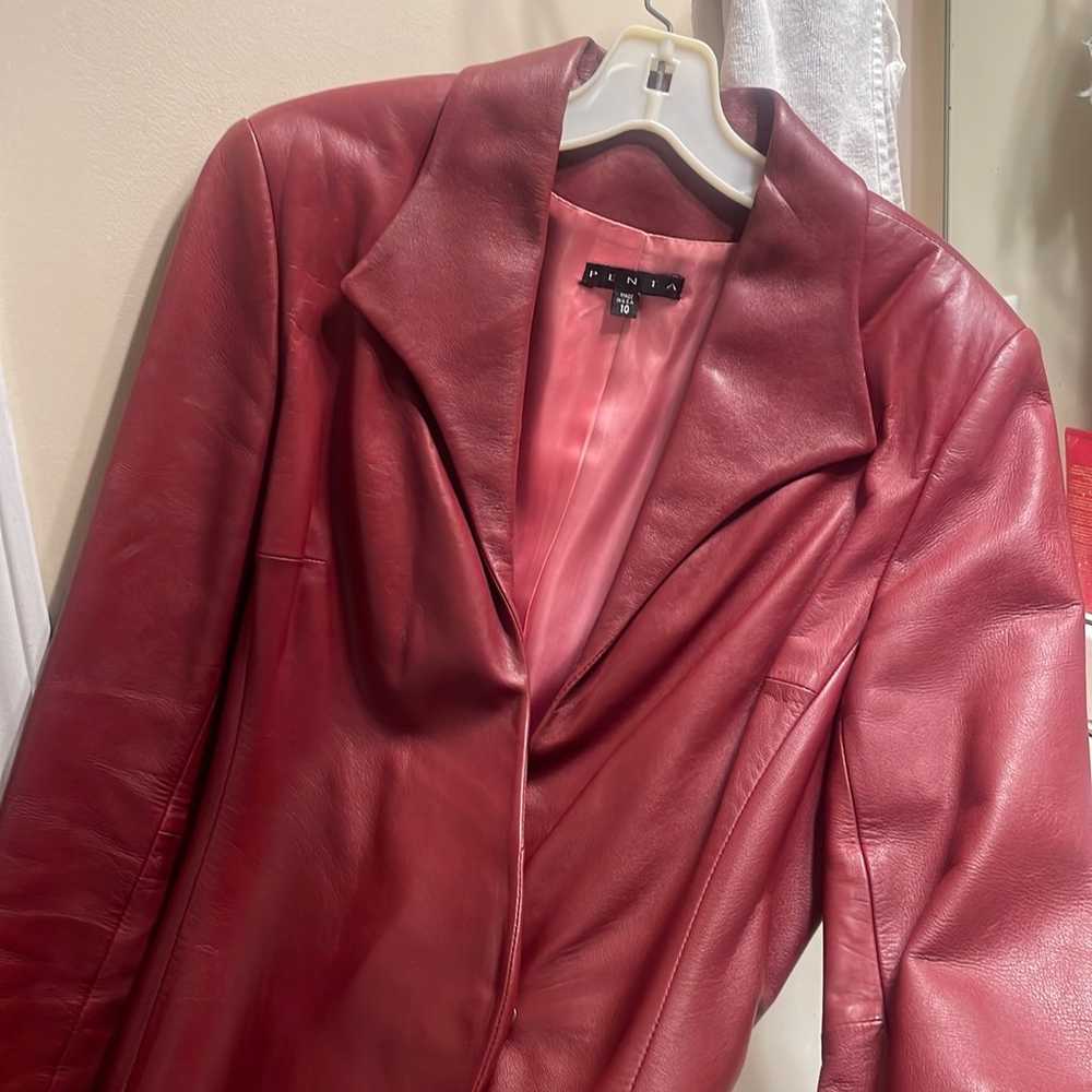 Woman’s designer geniune Leather Jacket.  Appears… - image 2