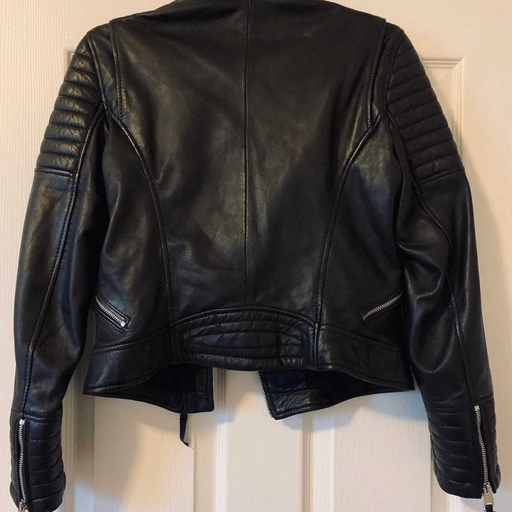 Zara Genuine Leather Biker Jacket - image 6