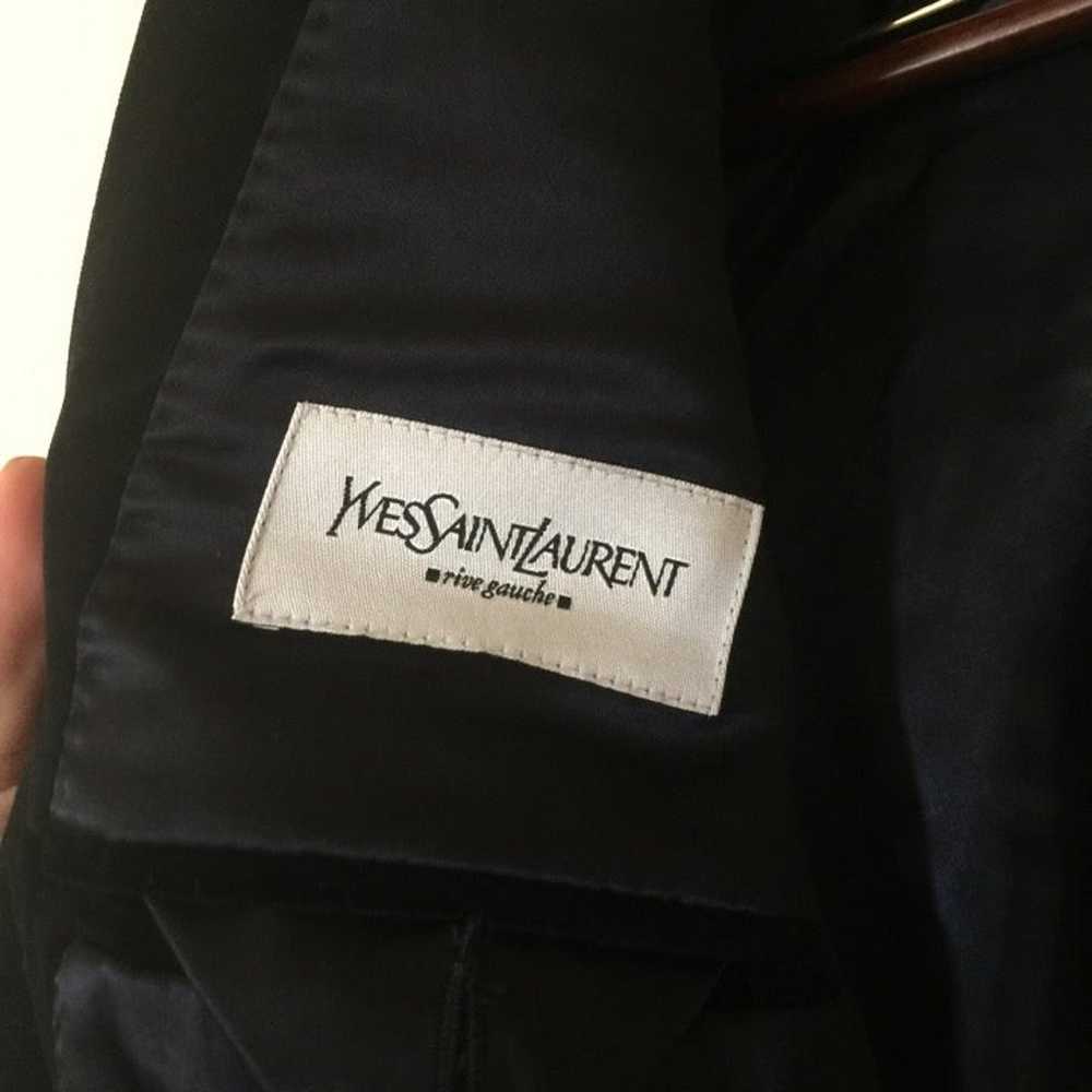 Yves Saint Laurent Black Velvet Jacket - image 6