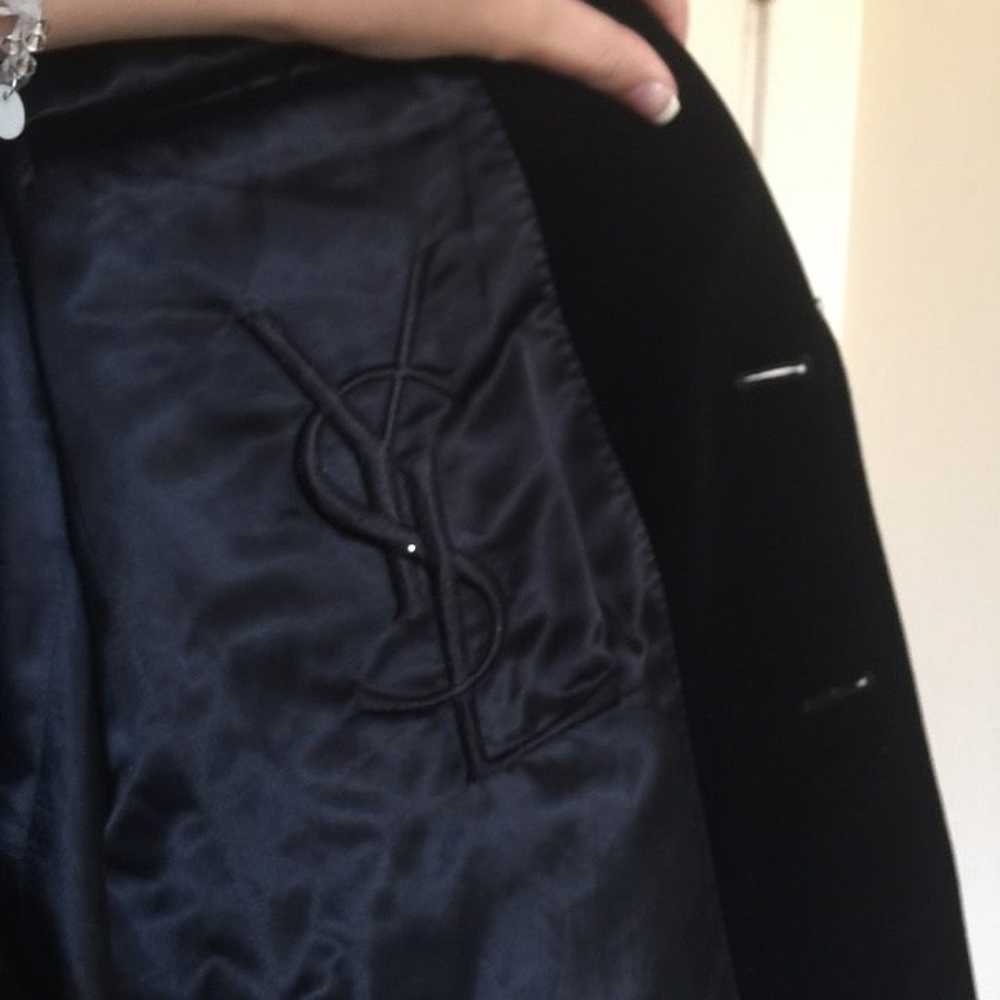 Yves Saint Laurent Black Velvet Jacket - image 7