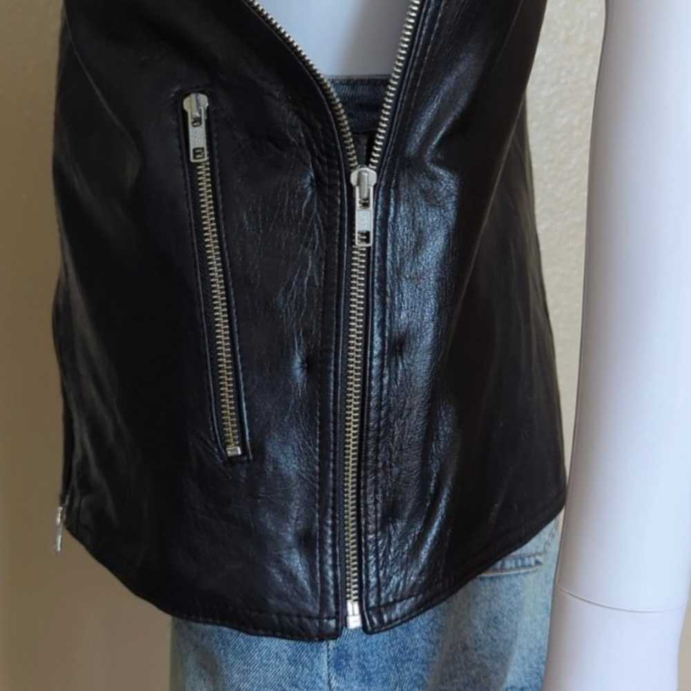 Ann Demeulemeester black leather vest - image 11
